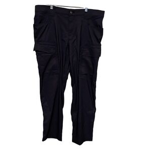 Duluth Trading Co Mens Relaxed Fit Cargo Pants Navy 38x30 Flex Dry on the Fly